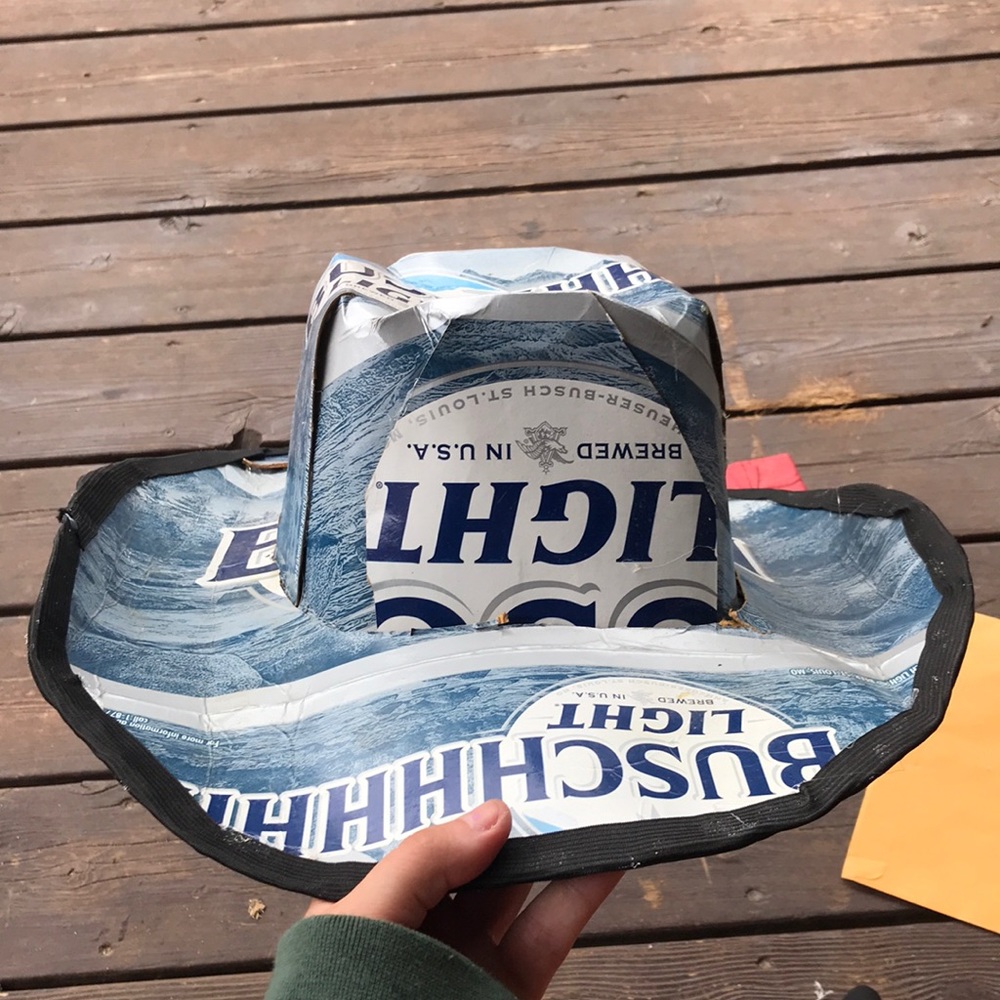 Busch light beer cowboy hat